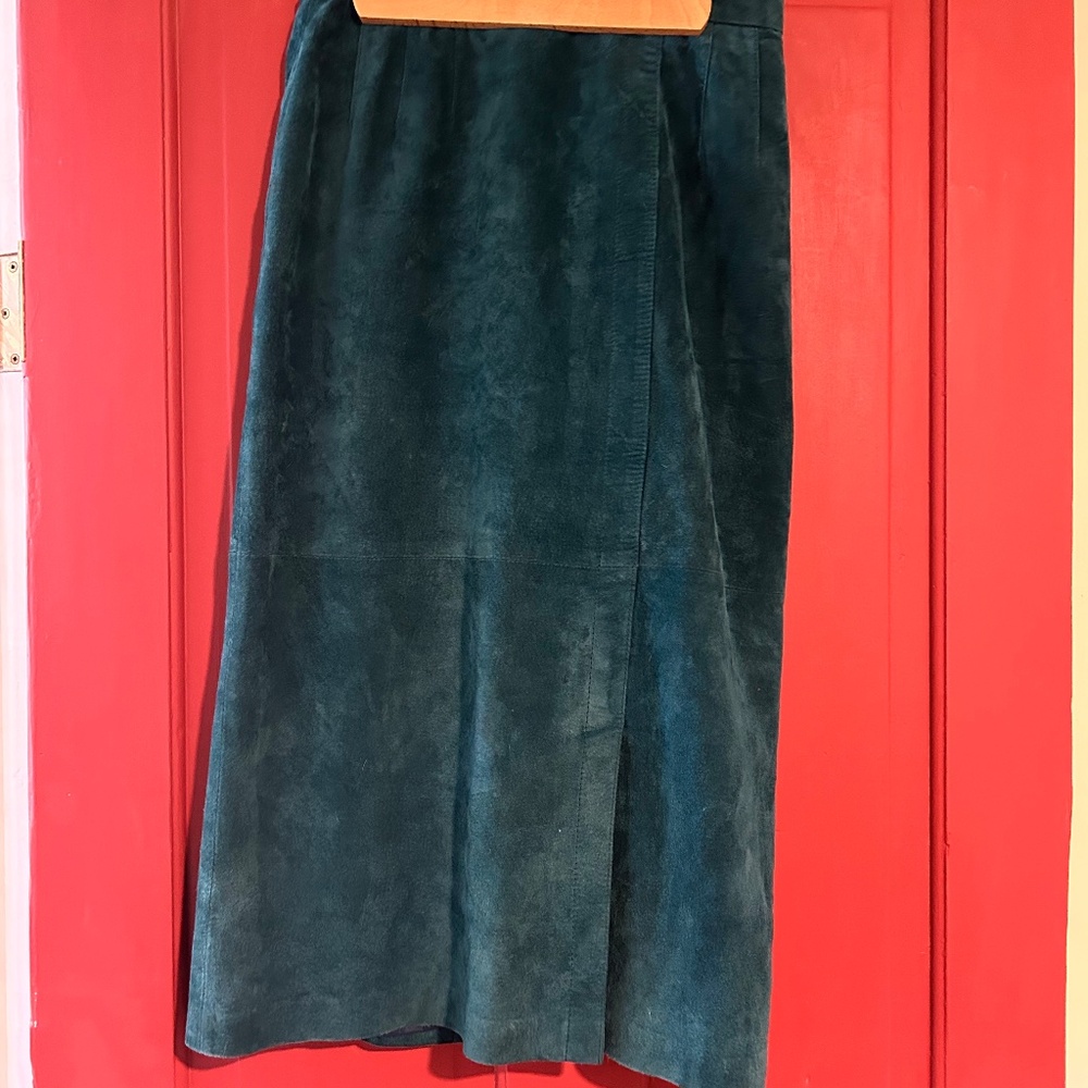 Blue Suede Skirt